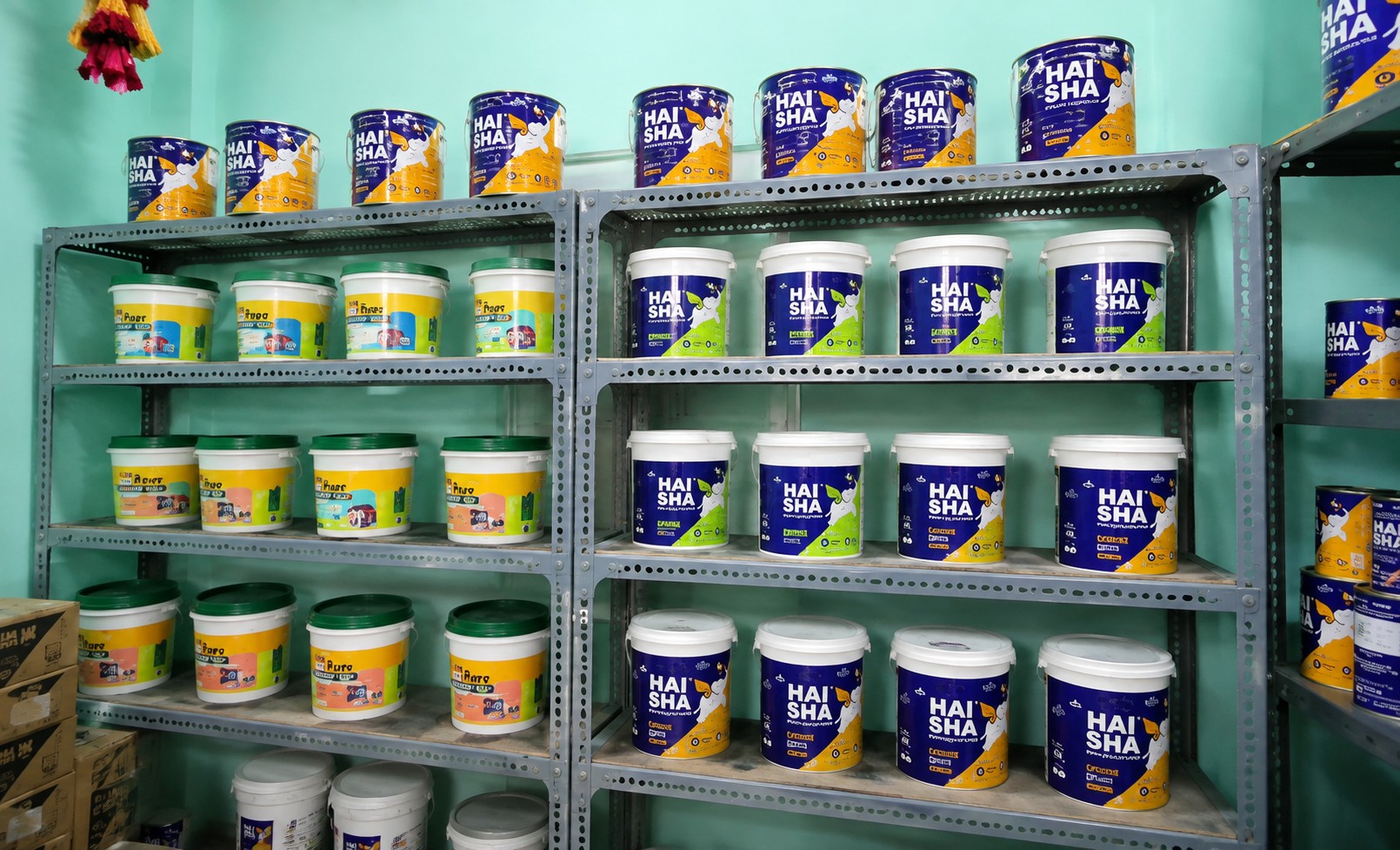 Dr. Fixit and Haisha Paints stock on the shelves